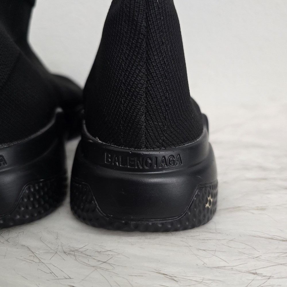 Balenciaga Black Speed Trainers Sock Sneakers - Picture 7 of 12